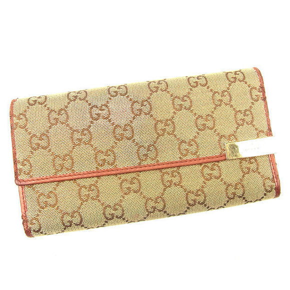 Gucci accessory Bron White long canvas beige GG Wallet - Picture 1 of 6